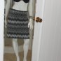 Studio Point Black/Gray/White Chevron Stretch Knit Skirt Size 4