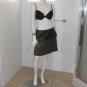 Maria Bianca Nero Pleated Olive Green Skirt Back Zipper Sz M
