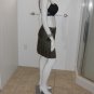 Maria Bianca Nero Pleated Olive Green Skirt Back Zipper Sz M