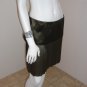 Maria Bianca Nero Pleated Olive Green Skirt Back Zipper Sz M
