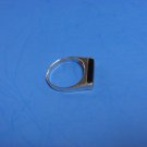 Vintage Mexican 925 Silver Onyx Ring Hallmarked Size 5