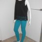 Calvin Klein BLACK Sleeveless Blouse Mesh Lace Size XL