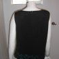 Calvin Klein BLACK Sleeveless Blouse Mesh Lace Size XL