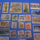 50 Used US Postage Stamps Lot Of Beavertail Cactus Plus More