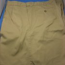 Harbor Bay Mens Pleated Waist Relaxer Khaki Shorts Size 46