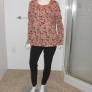 White Stagg Womens Floral Top Long Sleeves Size 16/18 XL