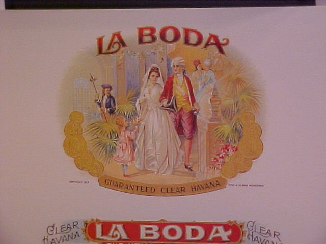 La Boda Clear Havana Cigar Box Label