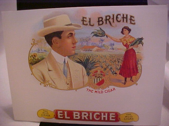 EL BRICHE Unique Cigar Box Label