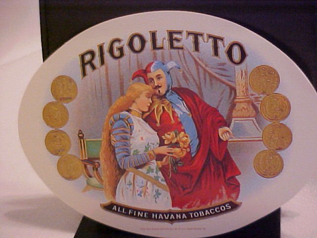 RIGOLETTO all fine Havana Tobaccos Cigar Box Label