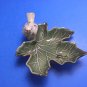 Green Ceramic Leaf Home Table Decor Bird Ashtray On- Glazed