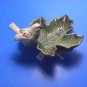 Green Ceramic Leaf Home Table Decor Bird Ashtray On- Glazed