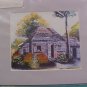 Lavender Cottage With Flowers Matted Print