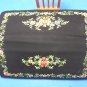 Black Floral Clutch Fabric Evening Bag Cocktail Embroidered Purse
