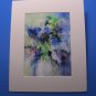 Purple Lilacs Watercolor Matted Signed Print