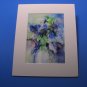 Purple Lilacs Watercolor Matted Signed Print