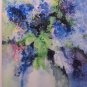 Purple Lilacs Watercolor Matted Signed Print