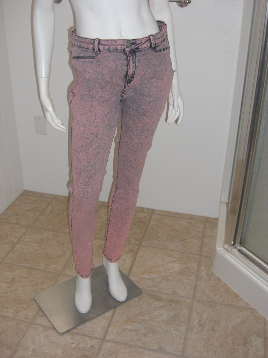 Zara Women's Light Pink Trafaluc Jegging Denim Stretch Jeans Size 10
