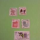 Lot Of 5 Uncancelled US Stamps 1972-1977 13¢ 6¢ 1¢