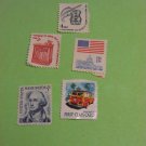 Lot Of 5 Uncancelled US Stamps 2001-1977 15¢ 13¢ 2¢