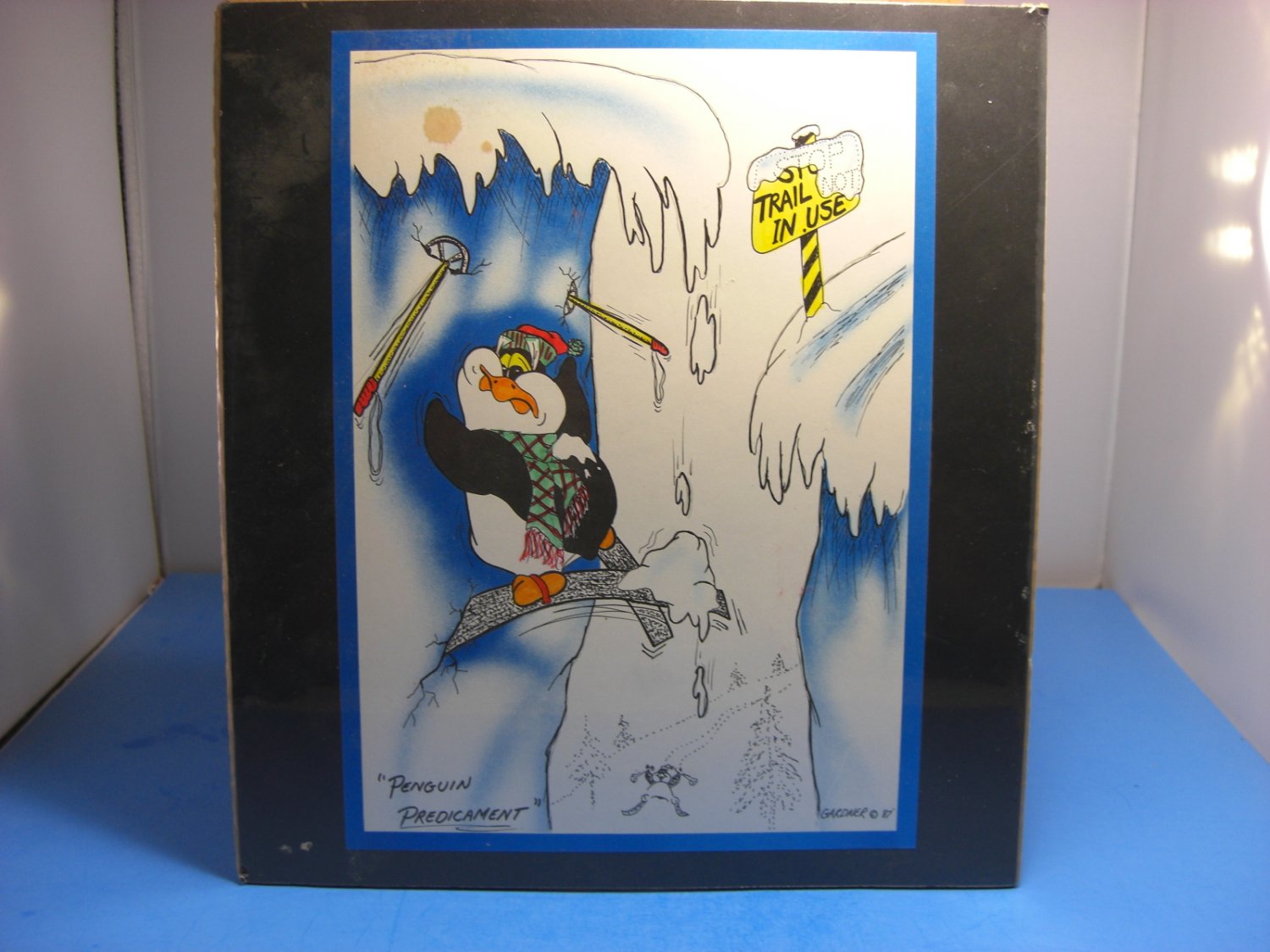 Penguin Predicament Art by Steven M. Gardner Signed 1987