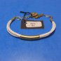 Women's White Leather/Gold Tone Hardware Bracelet Signal Green Design