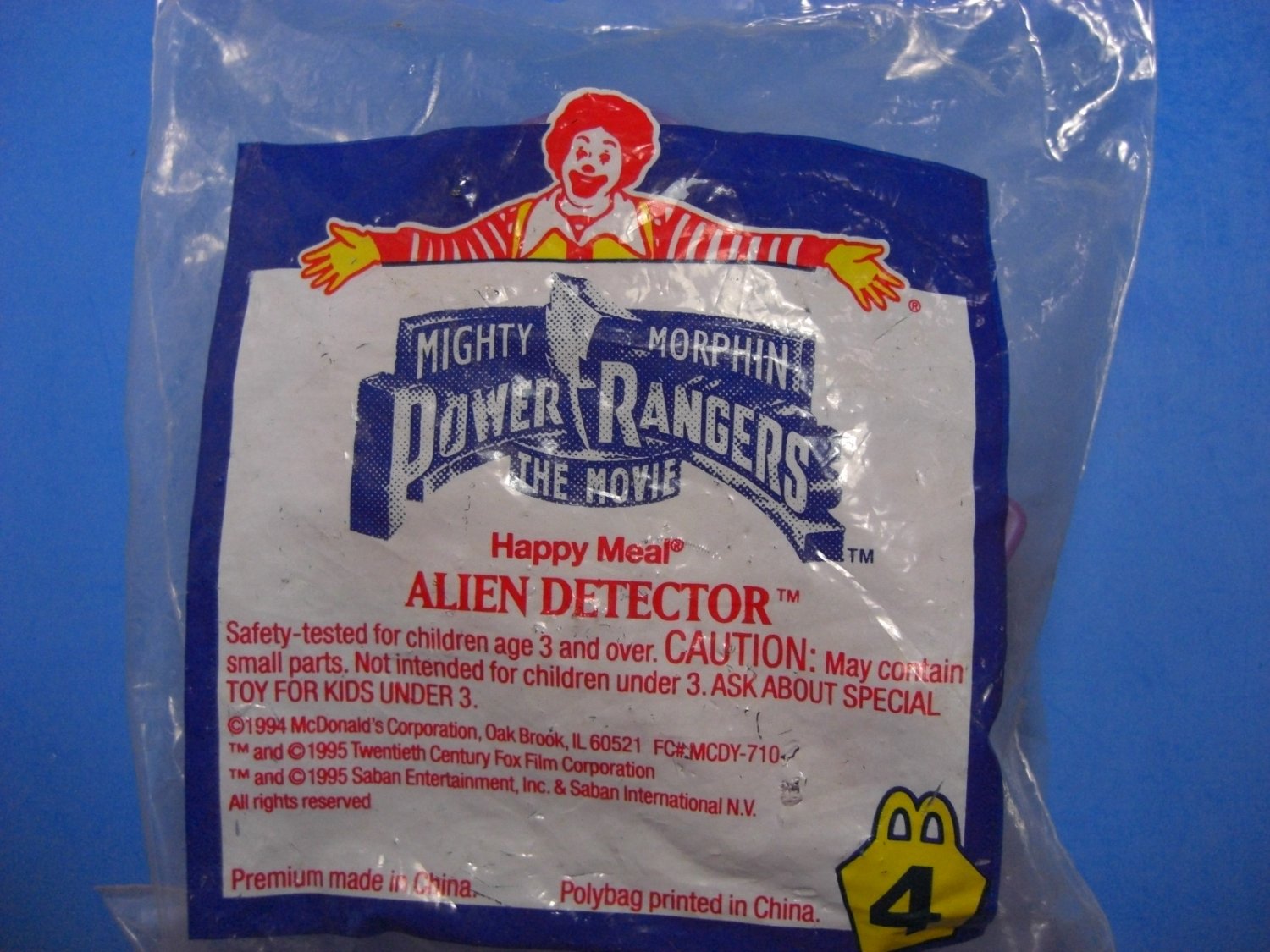 Mighty Morphin Power Ranger McDonalds Toy 1995 Alien Detector