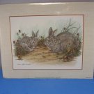 Bunnies Clover Print by Barbara Blythe Winstead Bernard