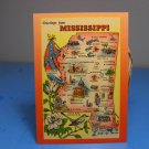 Map Greetings from Mississippi Plastichrome Postcard
