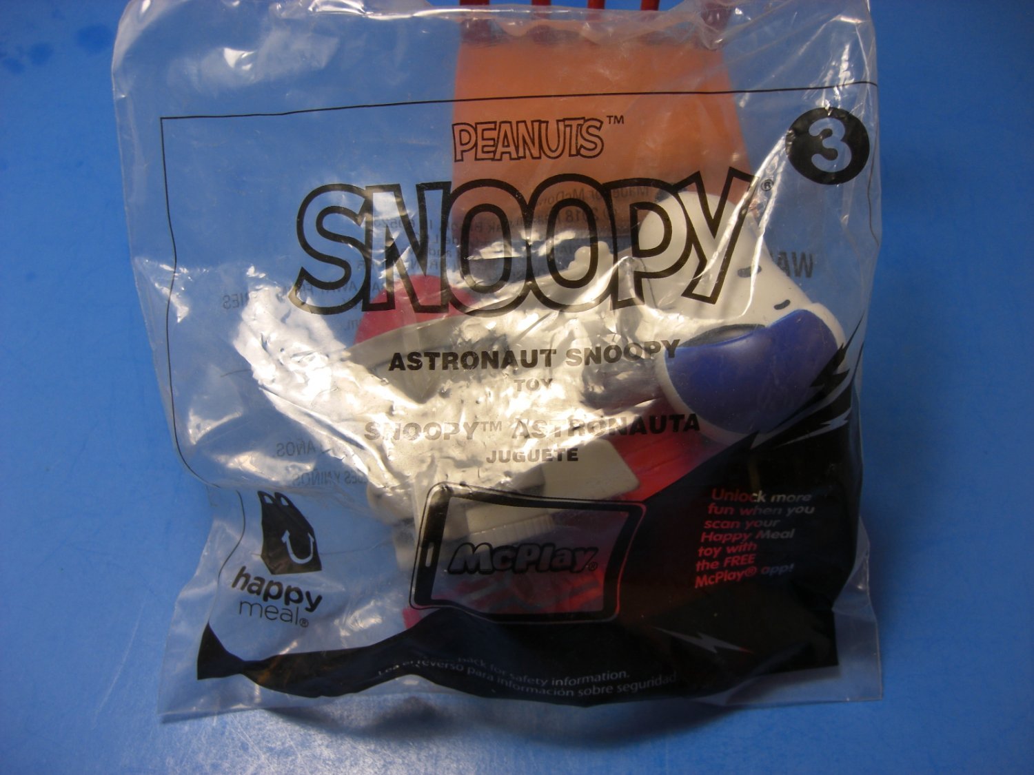 Mcdonald's Peanuts Snoopy #3 Astronaut Snoopy Happy Meal Toy