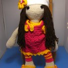 Amigurumi Crochet Handmade Stuffed Girl Doll Toy 18" 100% Organic Cotton