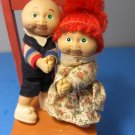2 Vintage 1980s Cabbage Patch Kids Dolls Minis Hugger Gripper Plush Dolls