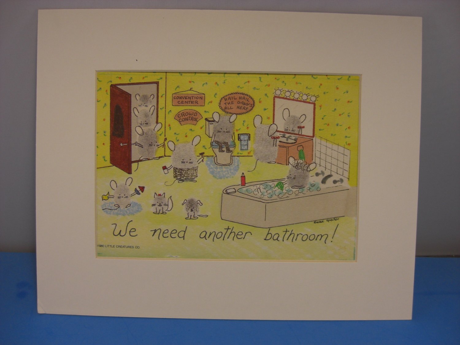 Little Creatures "We Need Another Bathroom" Mouse Print By Diane Spector