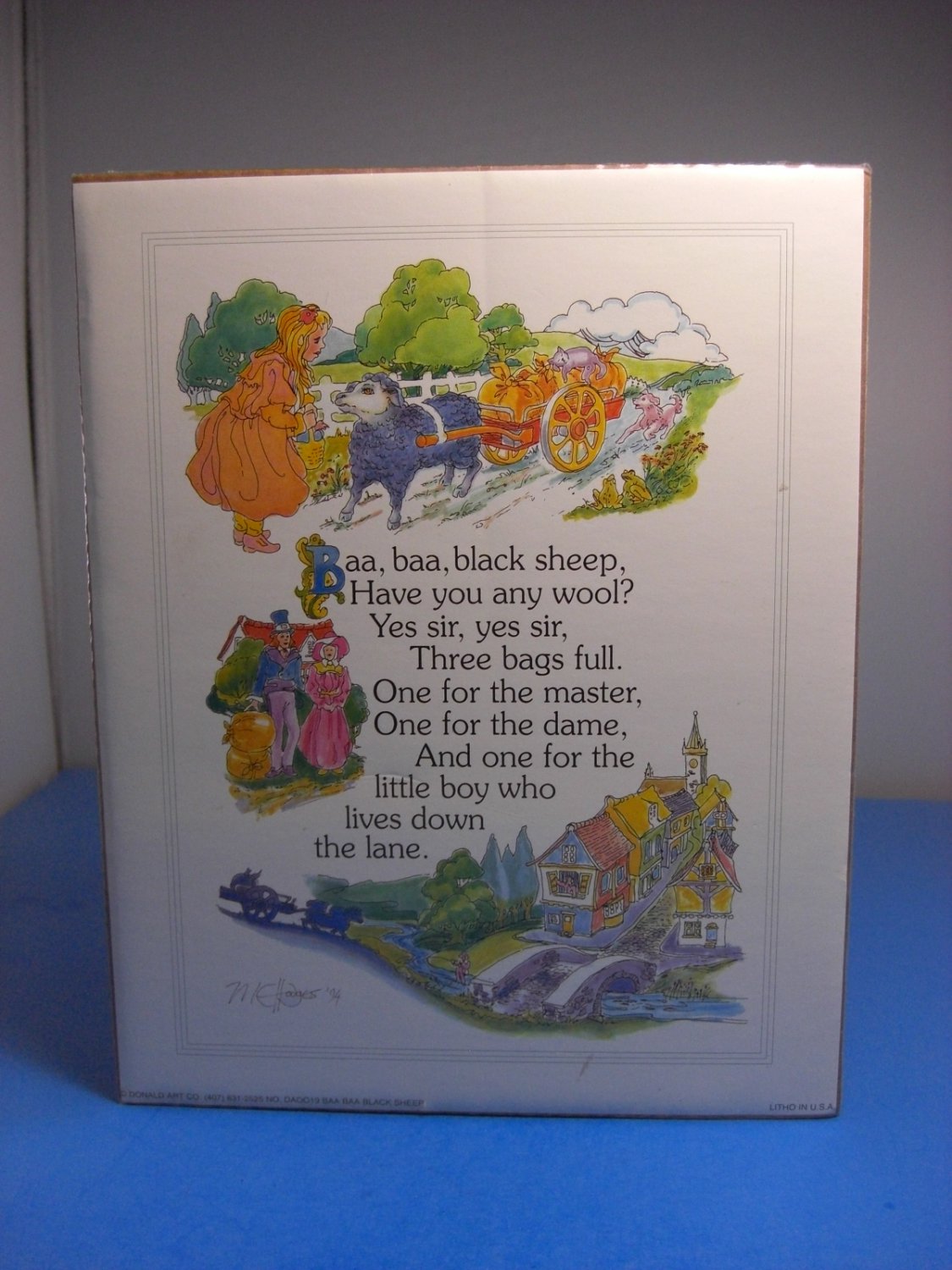 Baa Baa Black Sheep Art Work ME Hodges Donald Art Co.