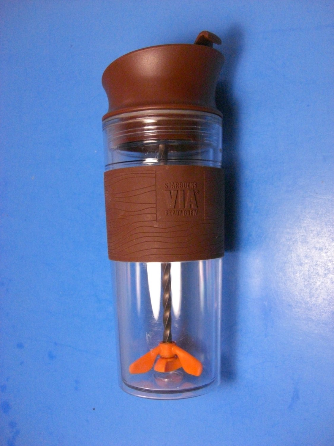 Starbucks Via Coffee Ready Brew Travel Tumbler Mixer Chocolate Brown Mug