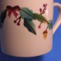 Hartstone Pottery Christmas Garland Holly Berry Heavy Stoneware Coffee Mug