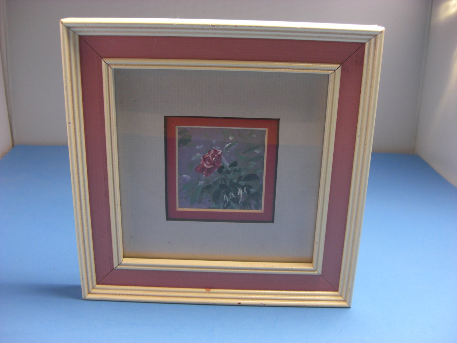 Miniature Signed Art by Gage Framed Matted Painting