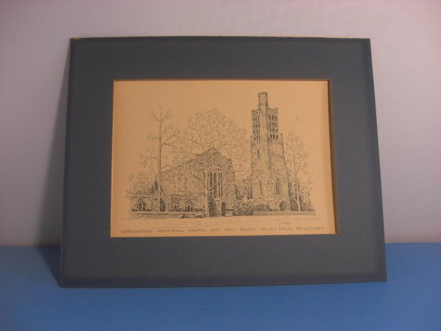 Clark M. Goff Black/White Signed Print Washington Memorial Chapel