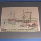 Clark M. Goff Signed Print Susan Constant Godspeed And Discovery At Jamestown Settlement Virginia