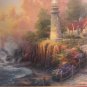 Thomas Kinkade "The Light of Peace" Studio Print Lighthouse Ocean Scene Art