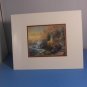 Thomas Kinkade "The Light of Peace" Studio Print Lighthouse Ocean Scene Art