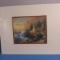 Thomas Kinkade "The Light of Peace" Studio Print Lighthouse Ocean Scene Art