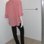 Karen Scott Cotton Rich Orange/White Checkered Button Front Blouse Size 2X