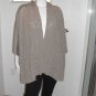 Chicos Travelers Beige Jacket Stretch Open Front Blazer Size 3