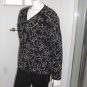 Chico's Black Scrolls Silk Lined Blazer Long Sleeves Size 2