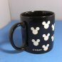 Disney's Mickey Mouse Mug Black w/ White Mickey's All Over