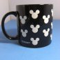 Disney's Mickey Mouse Mug Black w/ White Mickey's All Over