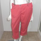 Style & Co. Denim Women's Size 18W Pink Cotton Casual Capris