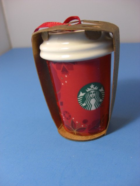 New Starbucks ORNAMENT Red Cup Tumbler MERMAID LOGO Christmas 2013