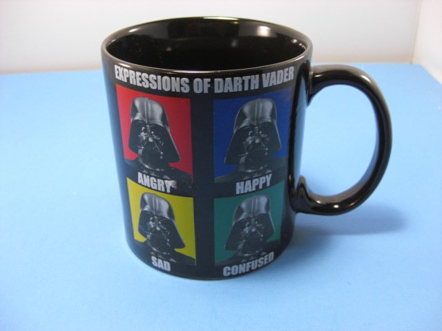 Expressions Of Darth Vader Mug Star Wars 20 oz Black Ceramic Mug