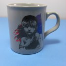 Les Miserable Broadway Musical Coffee Mug Cup Gray Vintage 1986 Made in England